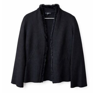 Philippe Adec Paris Wool Cardigan Coat Jacket natural fibers